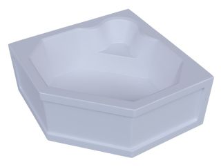 Акриловая ванна Aquatek Лира LIR150-0000032 150х150 см с фронтальным экраном вклеенный цельносварной металлический каркас